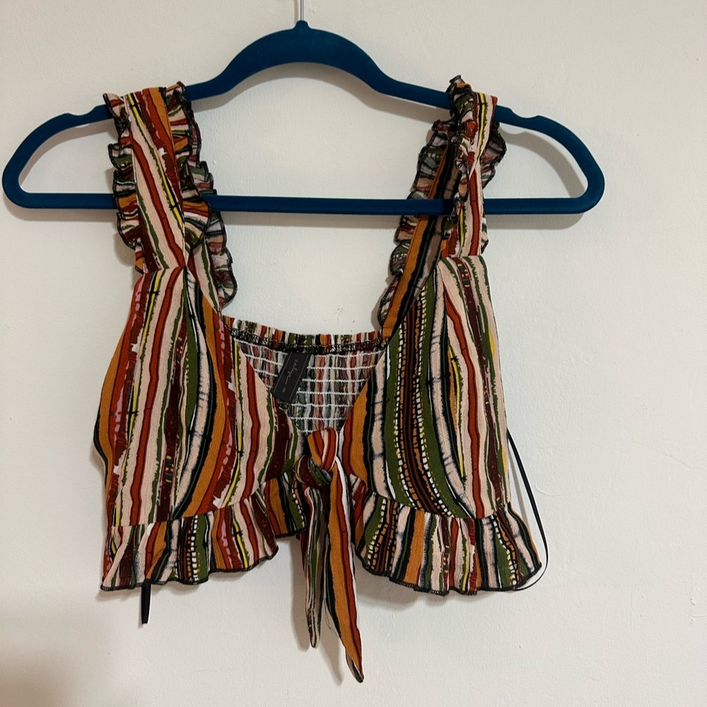 Stripped Multicolor Crop Top